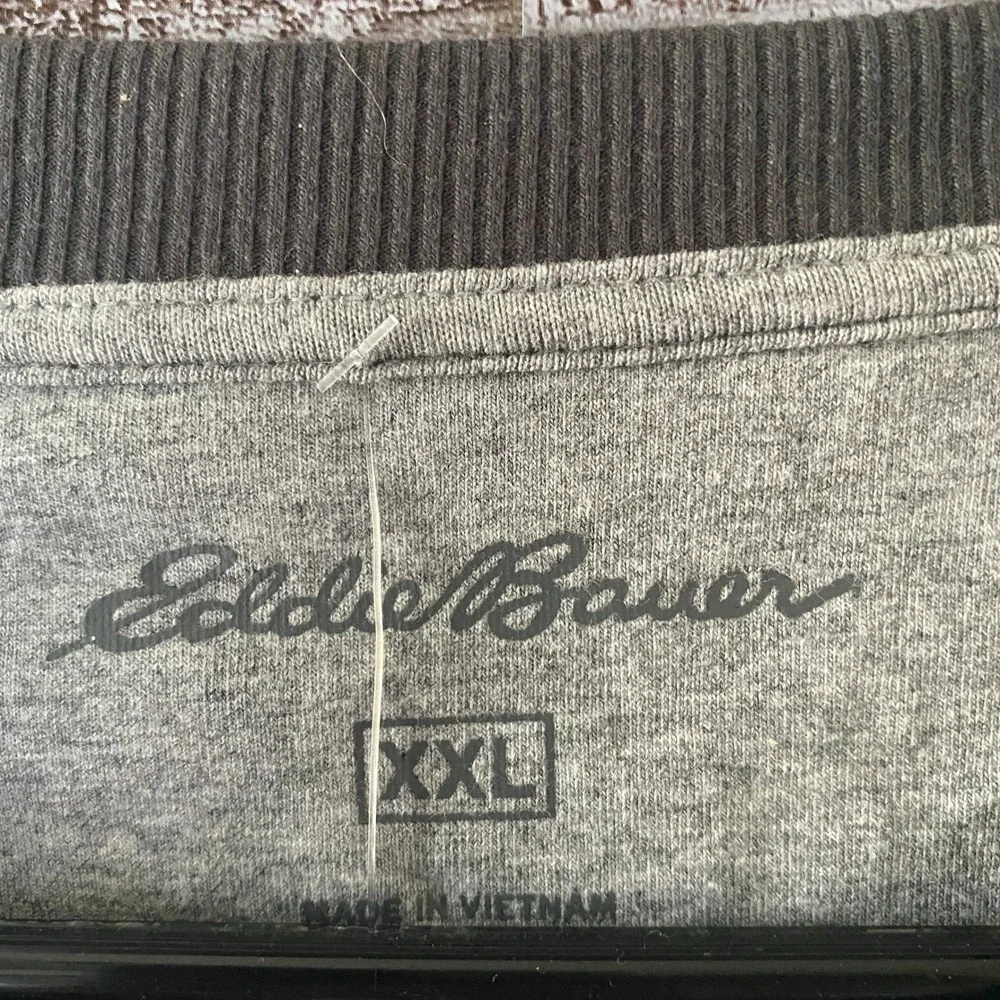 Eddie Bauer Men's Long-Sleeved Thermal Henley Size XXL Asphalt Logo Pullover NWT